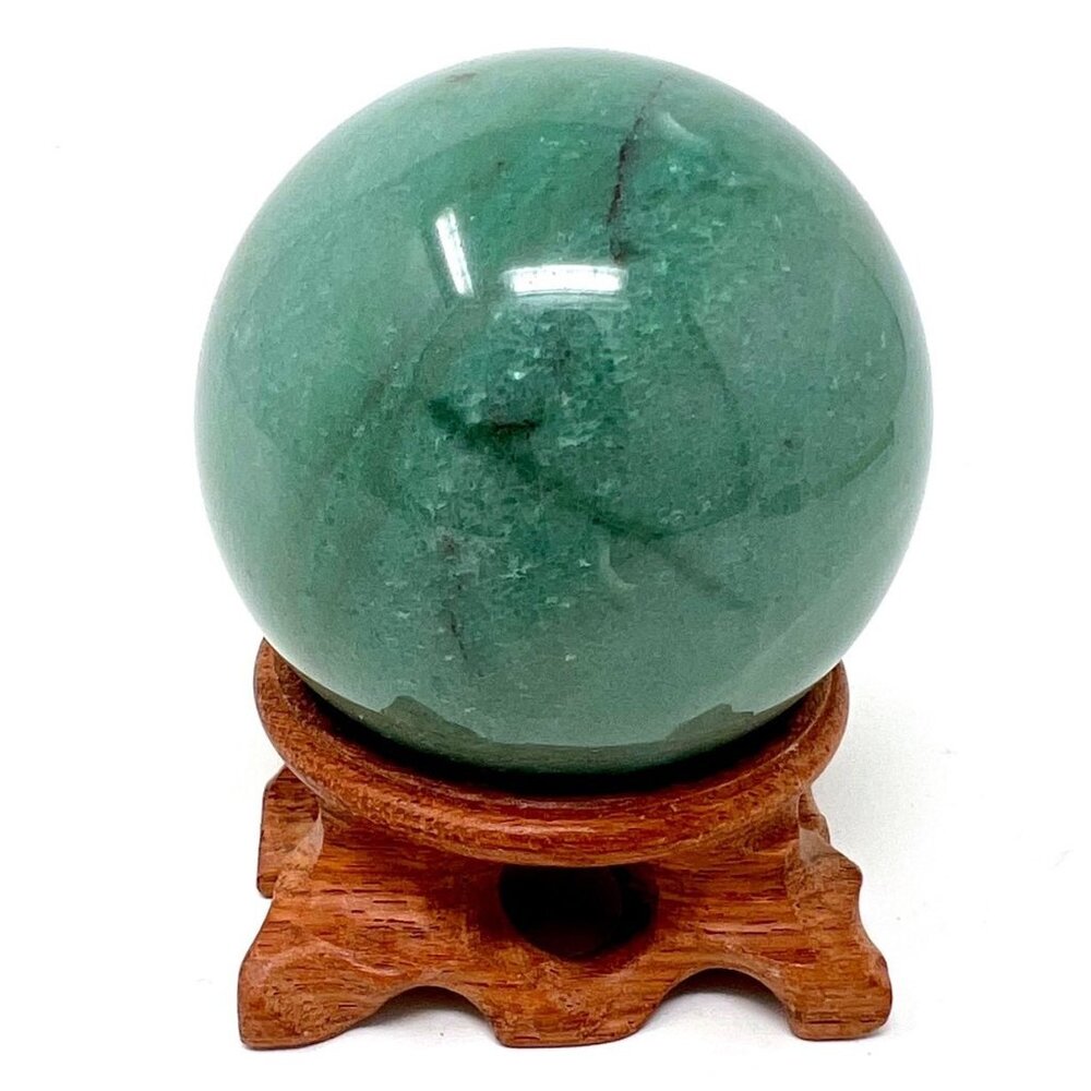 Green Fluorite Carving Sphere Natural Stone Healing Crystal Rock Green NEW